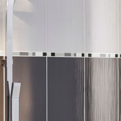 Listel noir brillant 2 x 40 cm Salerna GoodHome