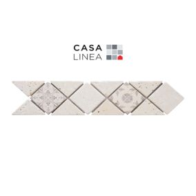 LISTEL RENAISSANCE DIAGONAL DECOR NAT 1 PIÈCE 6.5 X 32 CM CASA LINEA