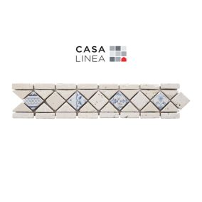 LISTEL RENAISSANCE ROMA TRAVERTIN BLUE 1 PIÈCE 6 X 28,5 CM CASA LINEA
