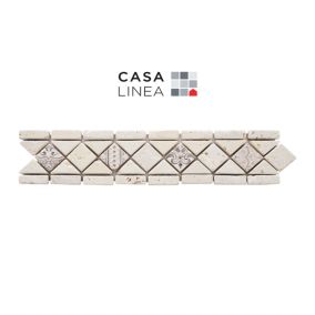 LISTEL RENAISSANCE ROMA TRAVERTIN NATUREL 1 PIÈCE 6 X 28,5 CM CASA LINEA