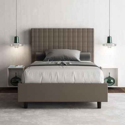 Lit 1 place et demi Sunny 120x200 sans sommier - Cappuccino