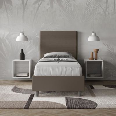 Lit 1 place - Focus - Marron - Blanc