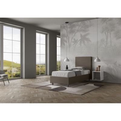 Lit 1 place - Focus - Marron - Blanc