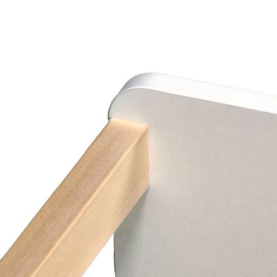 LIT 70x140 PILOU avec sommier et matelas/ Blanc et Bois clair