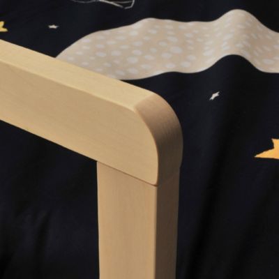 LIT 80x160 PILOU avec sommier / Blanc et Bois clair