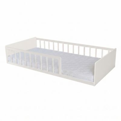 LIT 90x190 PILOU avec sommier et matelas / Blanc