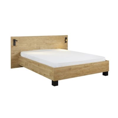 Lit adulte 180x200 collection MORGANE avec éclairage en applique ...