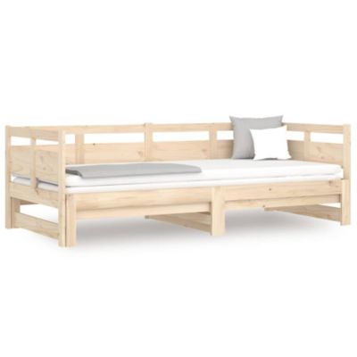 Lit adulte, Lit coulissant, Lit extensible sans matelas bois de pin ...
