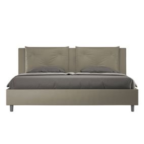 Lit Appia avec sommier rembourré 180x210 en simili cuir cappuccino