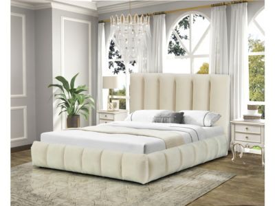 Lit avec coffre "Annie" 160 x 200 cm  Beige