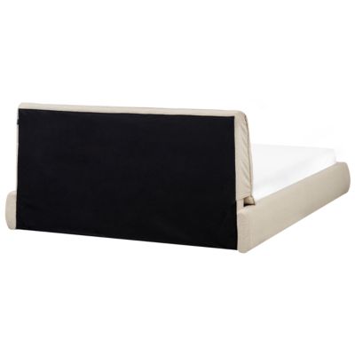 Lit avec sommier Bouclé VINAY 160 x 200 cm Beige clair