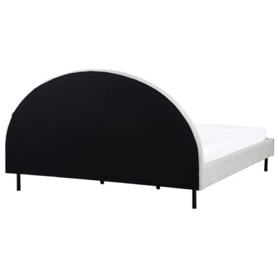 Lit avec sommier Tissu MARGUT 180 x 200 cm Gris clair