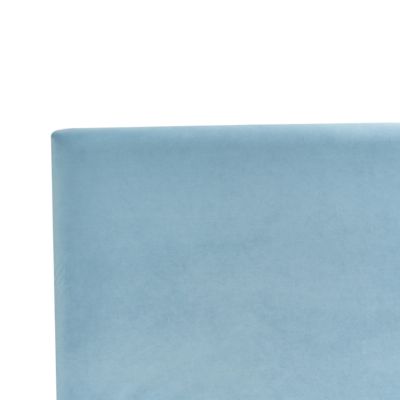 Lit avec sommier Velours FITOU 90 x 200 cm Bleu clair