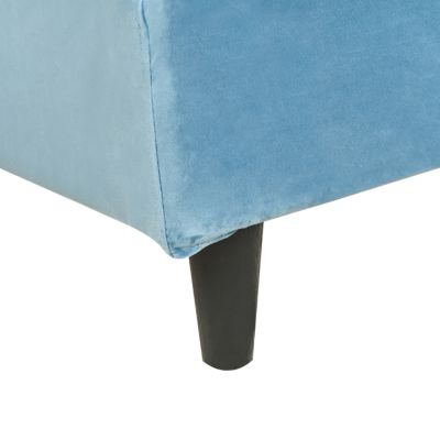Lit avec sommier Velours FITOU 90 x 200 cm Bleu clair