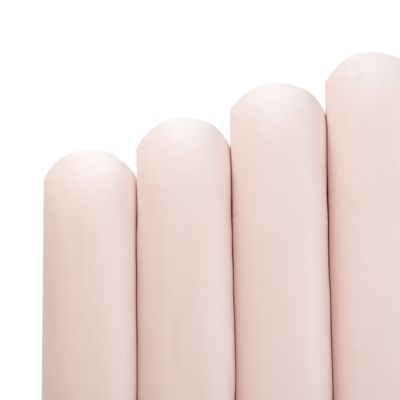 Lit avec sommier Velours VINCENNES 180 x 200 cm Rose pastel