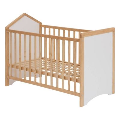 Lit bébé sommier intégré Sama 60x120cm blanc - Atmosphera