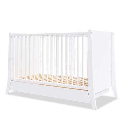 Lit bébé évolutif avec tiroir Timeo 60x120 cm (matelas non inclus) Blanc