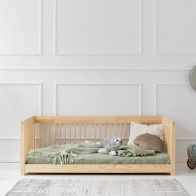Lit banquette 90x200 sommier inclus Perrine Bois
