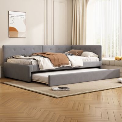 Lit enfant lit banquette 90 x 200 cm avec 2 tiroirs, éclairage d