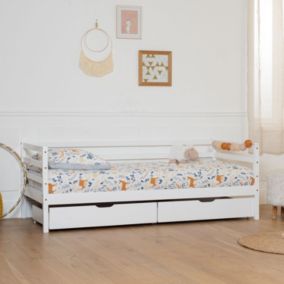 Lit banquette pour enfant 190x90cm avec tiroirs JULES - Happy Garden