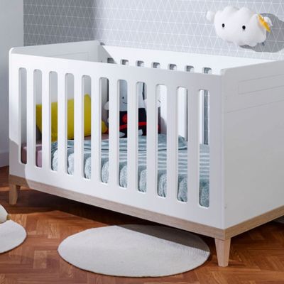 Lit bebe evolutif Bebe Provence Evidence Blanc Hêtre