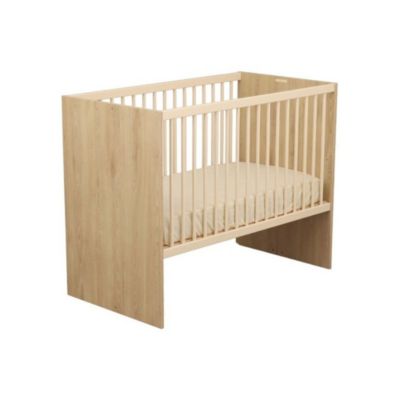 Lit bebe transformable SAUTHON Adele 120 x 60 cm hetre creme avec matelas Confort Baby