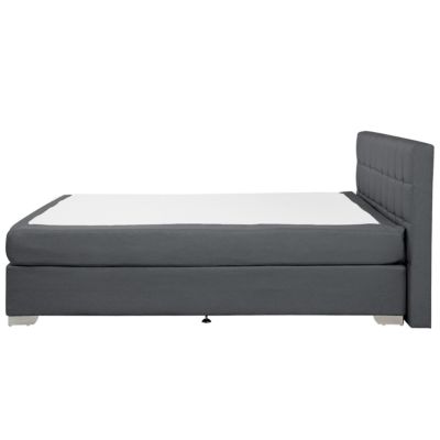 Lit Boxspring Tissu ADMIRAL 160 x 200 cm Gris foncé