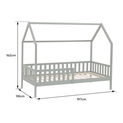 Lit cabane pour enfant 190x90cm en bois avec tiroirs MARCEAU - HAPPY GARDEN