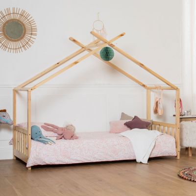 Lit cabane pour enfant 190x90cm en bois GASPARD - HAPPY GARDEN