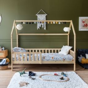 Lit cabane pour enfant 190x90cm en bois MARCEAU - HAPPY GARDEN