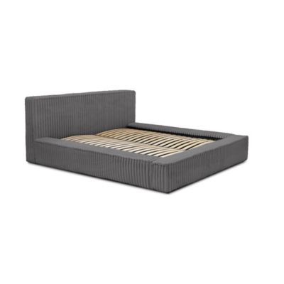 Lit coffre 160x200 coloris gris - Collection CLOUDY