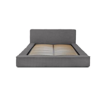 Lit coffre 160x200 coloris gris - Collection CLOUDY