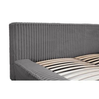 Lit coffre 160x200 coloris gris - Collection CLOUDY