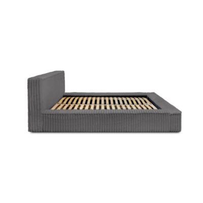 Lit coffre 160x200 coloris gris - Collection CLOUDY