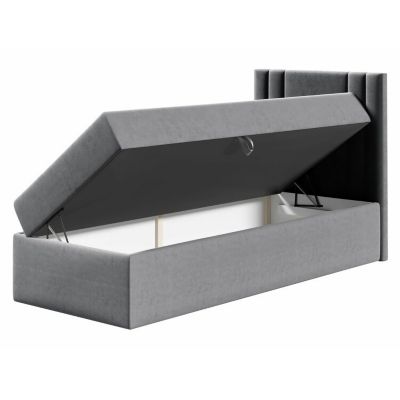 Lit continental Baltimore 179, Unique, Blanc, Faux cuir, Disponible