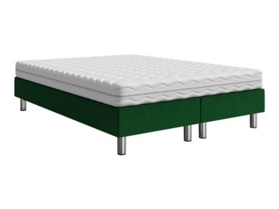 Lit continental Logan 101, Double, Vert, Tissu, Disponible