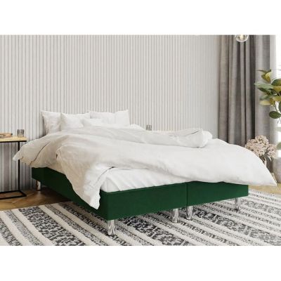 Lit continental Logan 101, Double, Vert, Tissu, Disponible