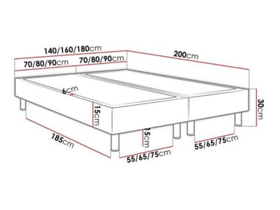Lit continental Logan 101, Double, Vert, Tissu, Disponible