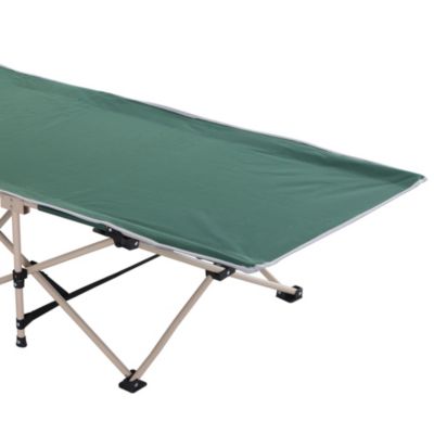 Lit de camp camping pliable 190 x 68 x 52 cm max. 150 Kg sac transport inclus acier oxford vert