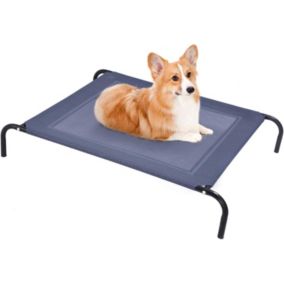 Lit de Chien Eleve 110x80x18CM Capacite 40KG Berceau de Chien Adapte a l Interieurs et l Exterieurs