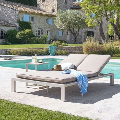 Lit de piscine double Evasion en aluminium