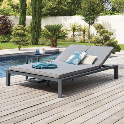 Lit de piscine double Evasion en aluminium