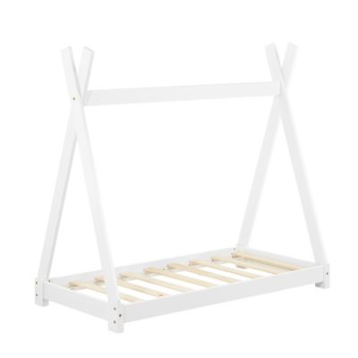 Lit de Tipi pour Enfant Onejda Blanc Mat 140 x 70 cm en.casa