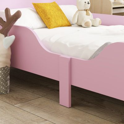 Lit double, 70 x 140 cm, rose, fer