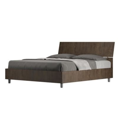 Lit double Demas en noyer - Domas - Tête inclinée - 160x190 cm