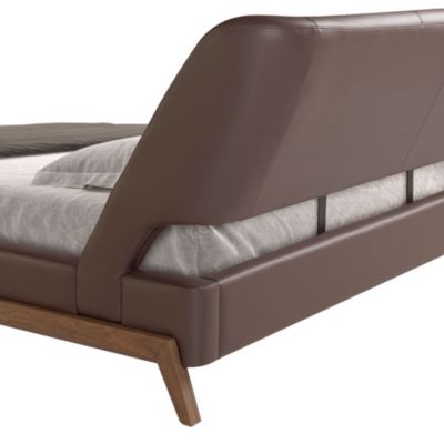 Lit Double en Similicuir Chocolat - 7159 205x237x95 cm