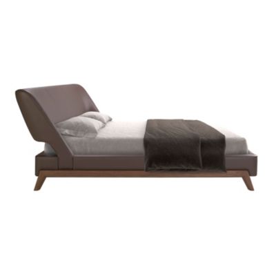 Lit Double en Similicuir Chocolat - 7159 205x237x95 cm