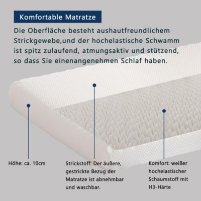 Lit Double enfant - Lit Double enfant Moderne en Forme d'Ours avec Matelas Inclus et Tissu Velours Confortable, 140x200 Cm, Beige