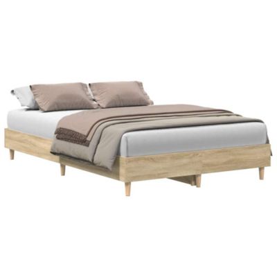 Lit double, Lit adulte, Cadre de lit sans matelas chêne sonoma 120x200 cm