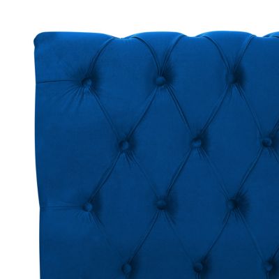 Lit à eau Velours AVALLON 180 x 200 cm Bleu marine